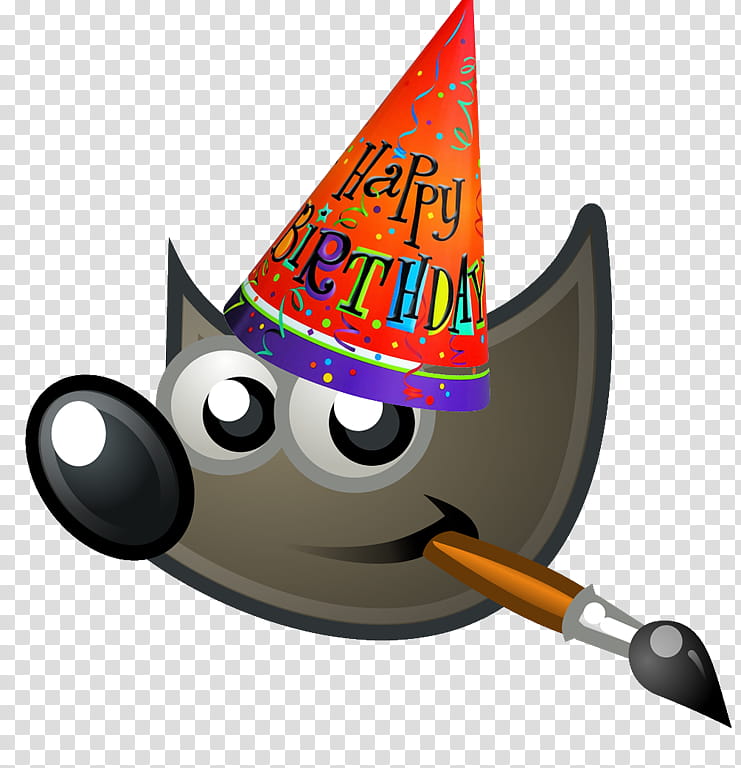 Cartoon Party Hat, Gimp, Editing, Graphics Software, Free And Opensource Software, Computer Software, Source Code, Crossplatform Software transparent background PNG clipart