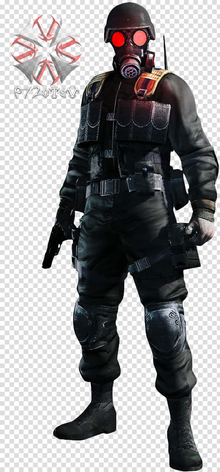 HUNK Resident Evil Revelations , black animated character transparent background PNG clipart
