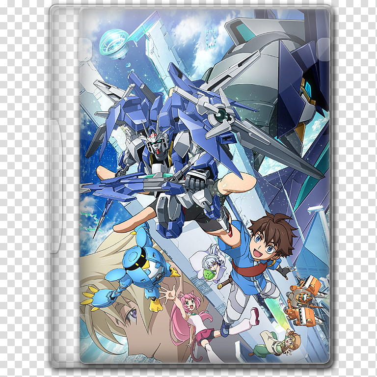 Anime  Spring Season Icon , Gundam Build Divers, Gundam graphic folder icon transparent background PNG clipart