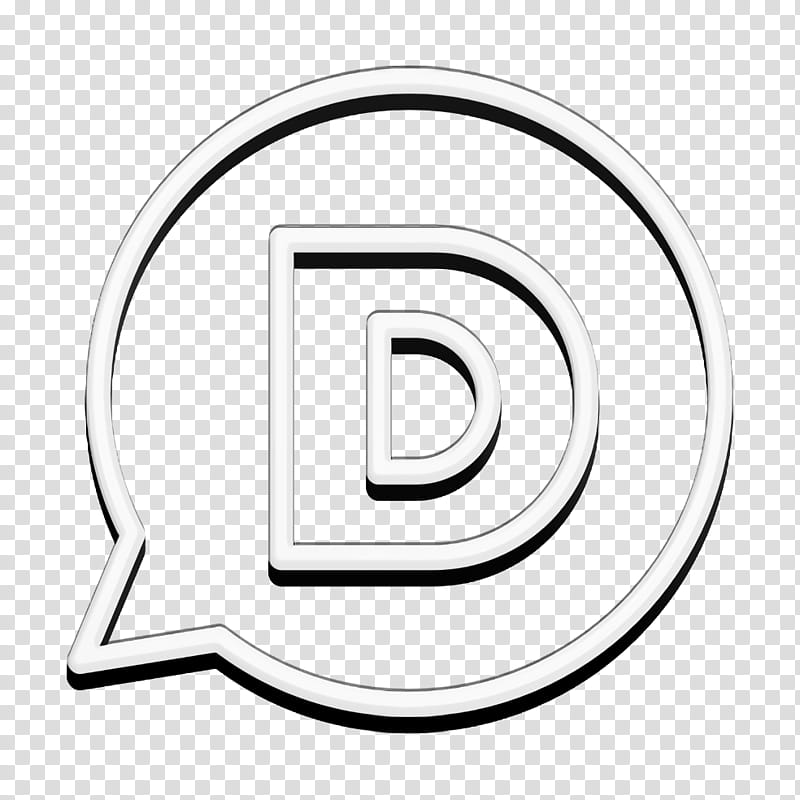 brand icon disqus icon logo icon, Network Icon, Social Icon, Line, Symbol, Line Art transparent background PNG clipart