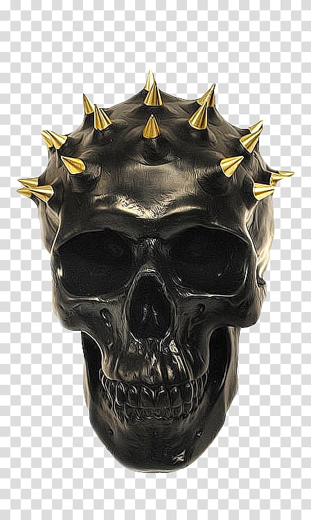 Dark Temper, skull with spikes illustration transparent background PNG clipart