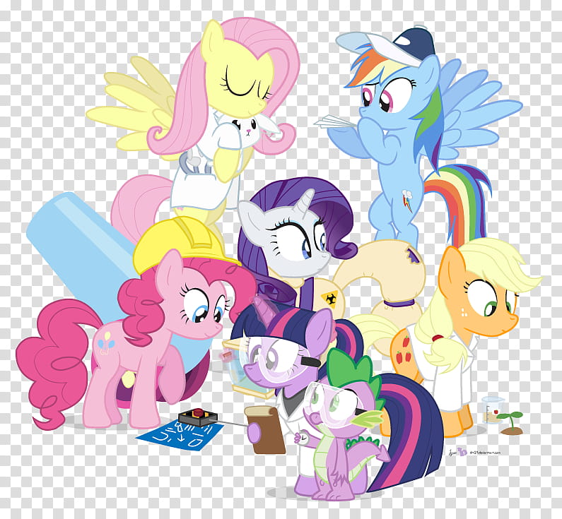Science Pones, My Little Pony characters transparent background PNG clipart