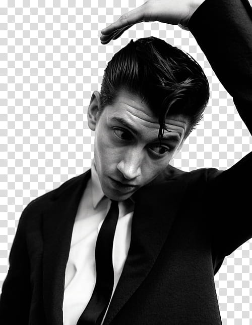 Alex Turner , man wearing black suit jacket transparent background PNG clipart