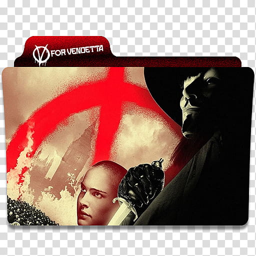 V for Vendetta  folder icon, V for Vendetta. () transparent background PNG clipart