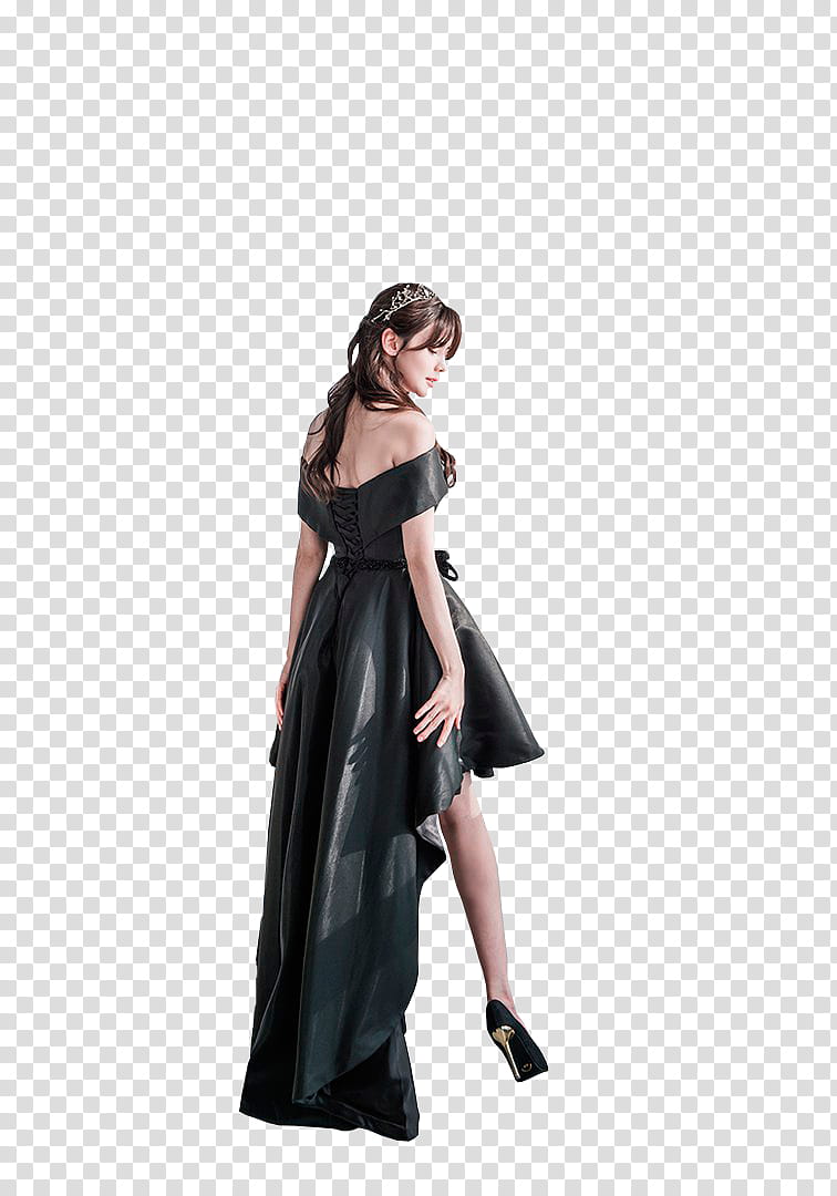 YEON SIL, woman staring her heel transparent background PNG clipart