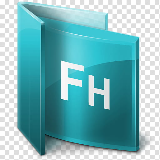 Adobe Folders, teal FH folder icon transparent background PNG clipart