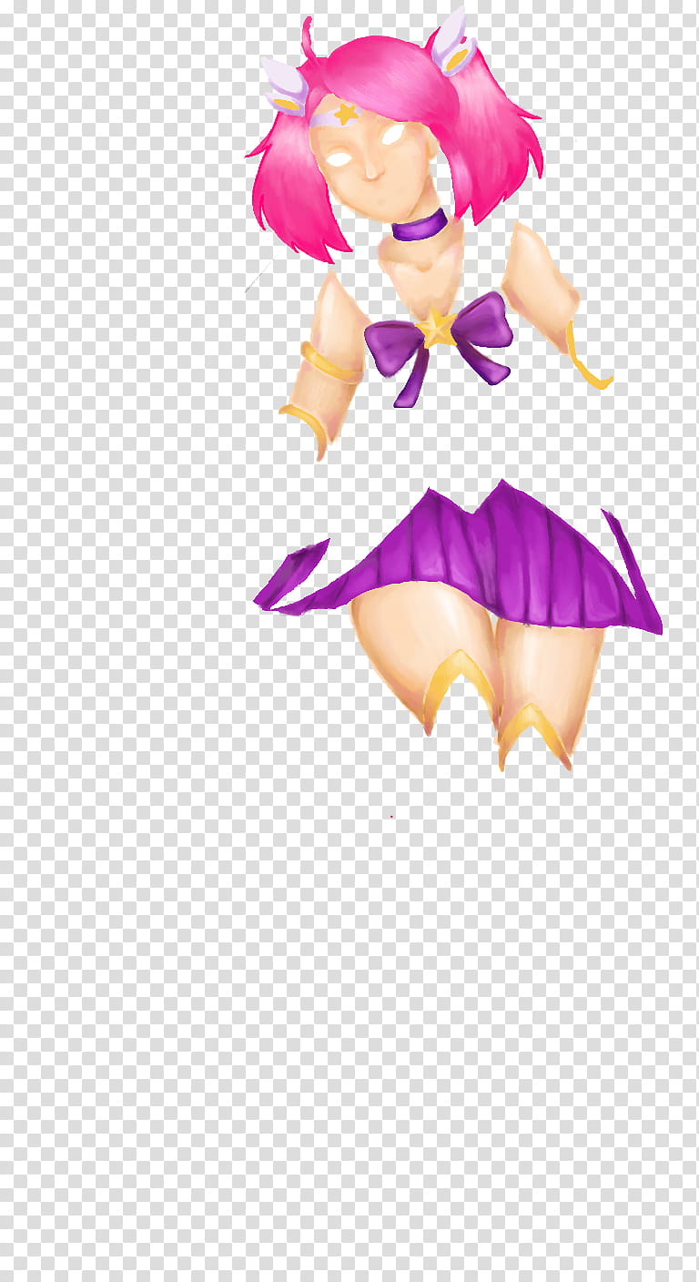 Star Guardian Lux But I m Lazy, girl in white and purple dress transparent background PNG clipart