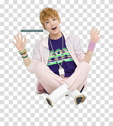 Shinee Key, shocked man in purple shirt transparent background PNG clipart