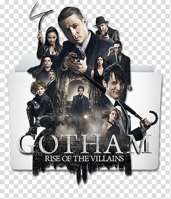 Gotham Serie Folders, Gotham Rise of the Villains movie poster transparent background PNG clipart
