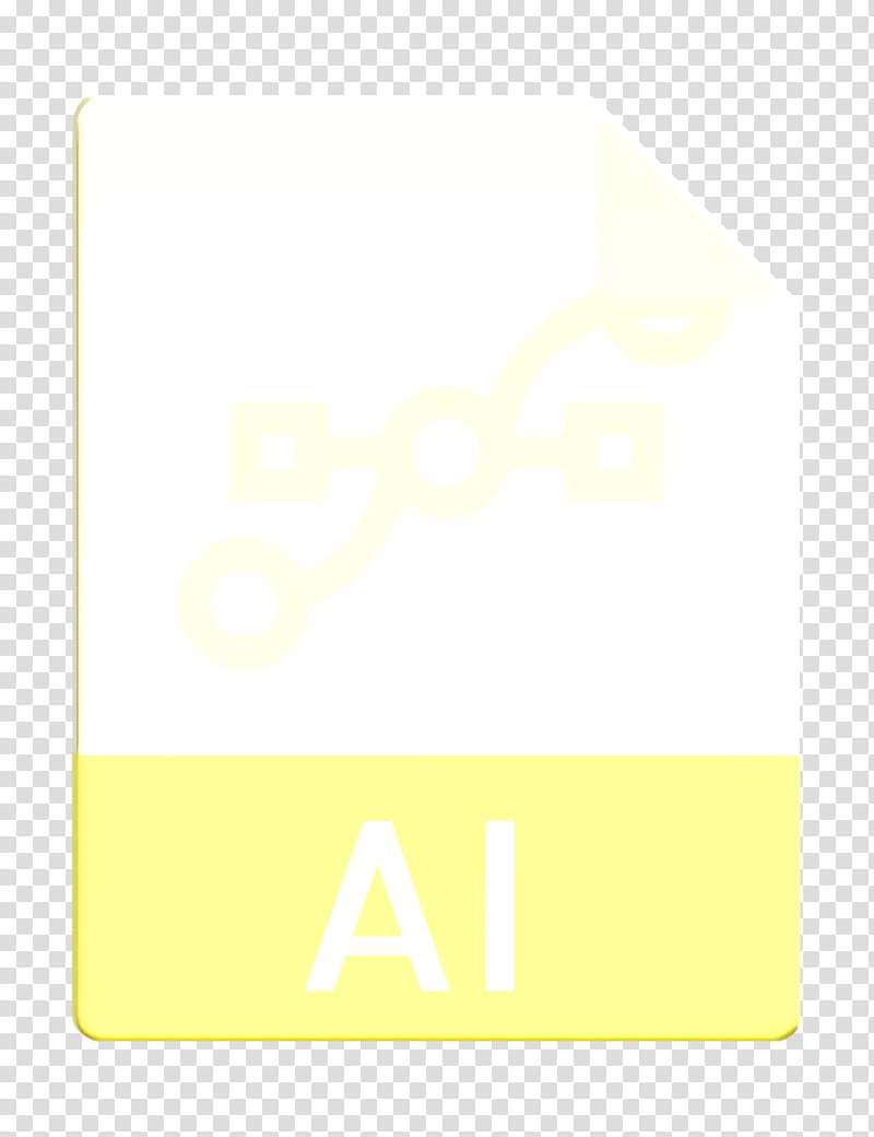 File Types icon AI icon, Yellow, White, Text, Green, Logo, Line, Rectangle transparent background PNG clipart