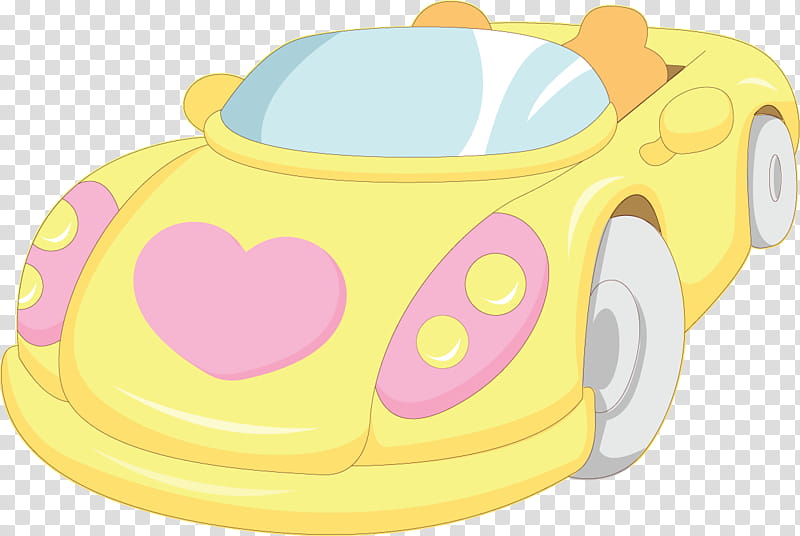 Baby Toys, Car, Sports Car, Convertible, Roadster, Vehicle, Cartoon, Yellow transparent background PNG clipart