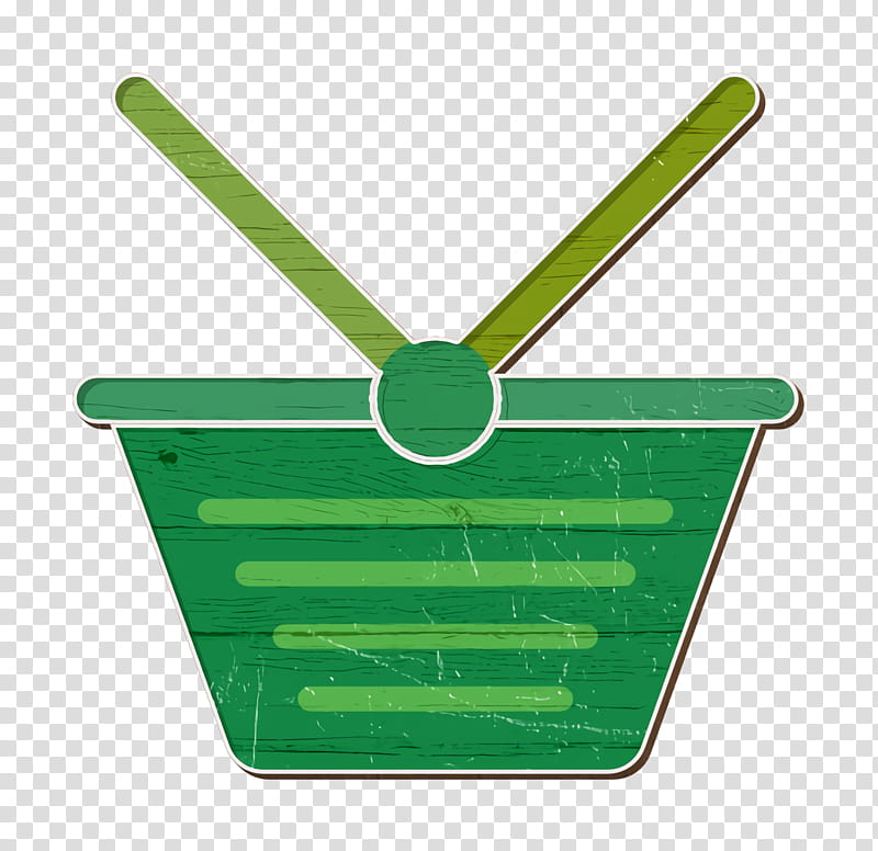 Basket icon Shop icon Business icon, Green, Grass transparent background PNG clipart