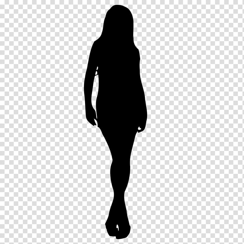 Woman Hair, Silhouette, Drawing, Female, Portrait, Standing, Leg, Human Leg transparent background PNG clipart