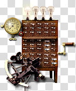 Steampunk Icon Set in format, sextant-cabinets, black and brown sextant transparent background PNG clipart
