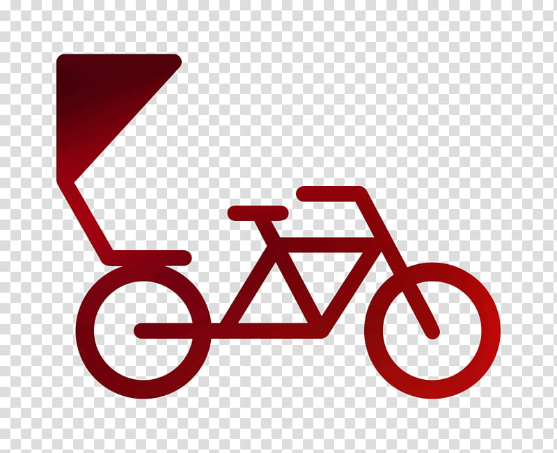 Bike, Bicycle, Cycling, Mountain Bike, Tandem Bicycle, Symbol, Red, Line transparent background PNG clipart