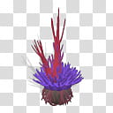 Spore Building Orgasmiflora euphoria, blue and red coral transparent background PNG clipart