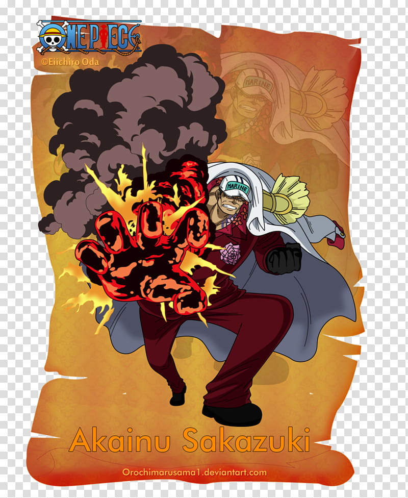 Akainu Sakazuki, One Piece character illustration transparent background PNG clipart