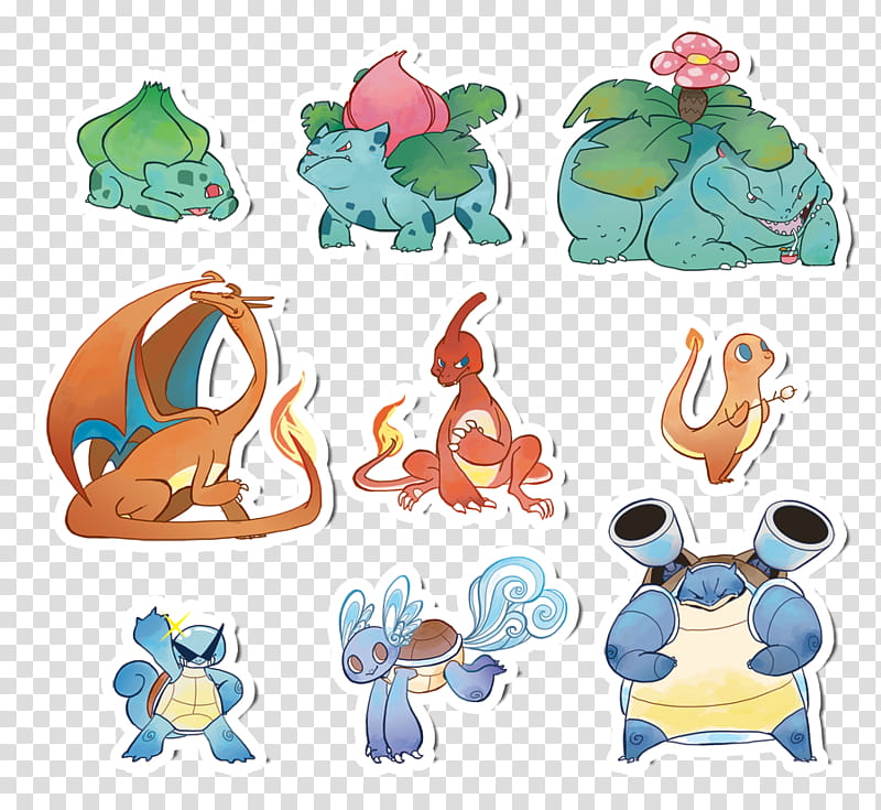 Pokemon Stickers Set , Pokemon character illustration transparent  background PNG clipart