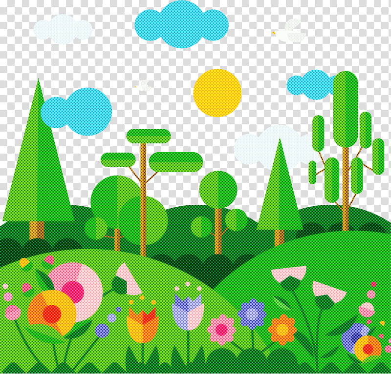 nature green natural landscape grass meadow, Plant, Child Art transparent background PNG clipart