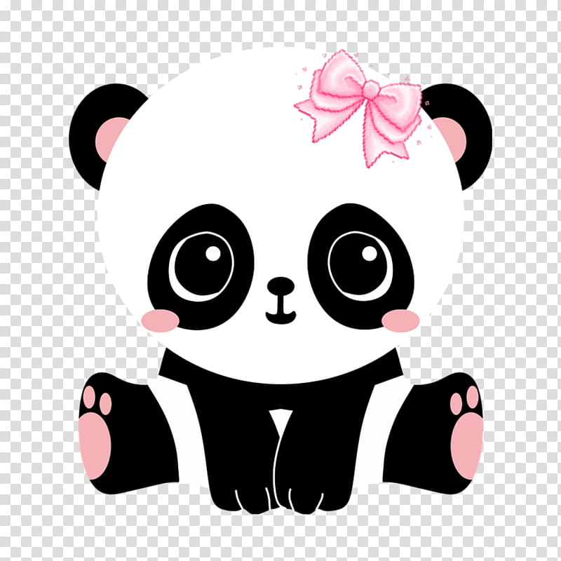 Bear, Giant Panda, Cuteness, Cartoon, Animation, Kawaii, Tenor, Pink transparent background PNG clipart