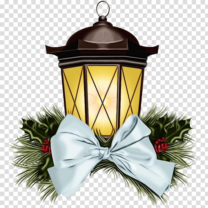 Watercolor Christmas, Paint, Wet Ink, Lighting, Desktop , Lantern, , Light Fixture transparent background PNG clipart