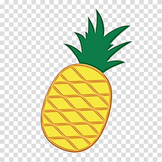 Pineapple, Watercolor, Paint, Wet Ink, Ananas, Fruit, Yellow, Leaf transparent background PNG clipart