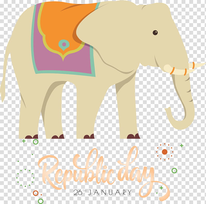 India Republic Day India Elephant 26 January, Happy India Republic Day, Indian Elephant, Animal Figure, African Elephant, Wildlife transparent background PNG clipart