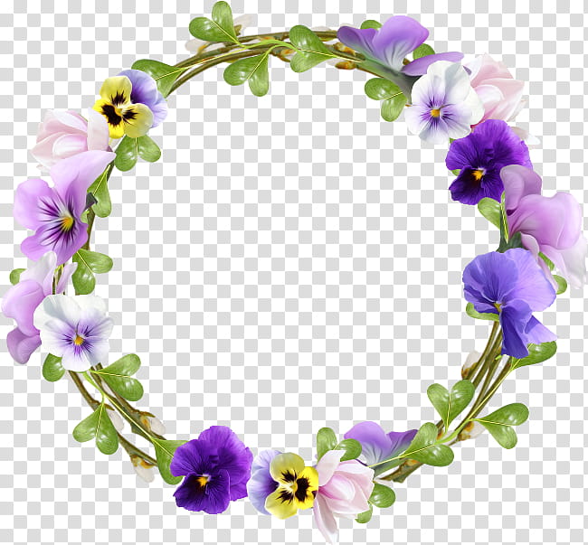 Purple Flower Wreath, Garland, Floral Design, Frames, Violet, Lavender, Lei, Plant transparent background PNG clipart