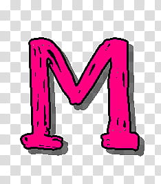 pink letter m illustration transparent background PNG clipart