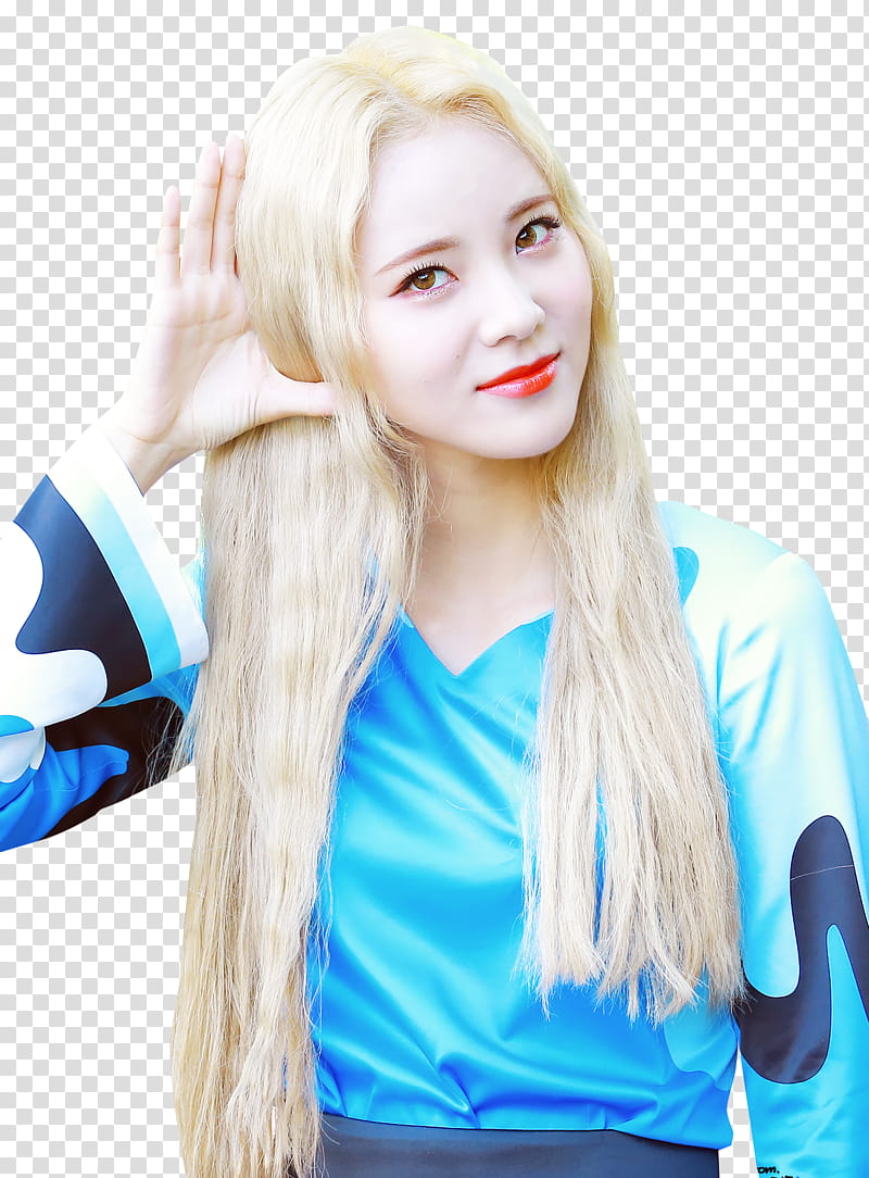 JinSoul LOONA, woman holding her ear transparent background PNG clipart