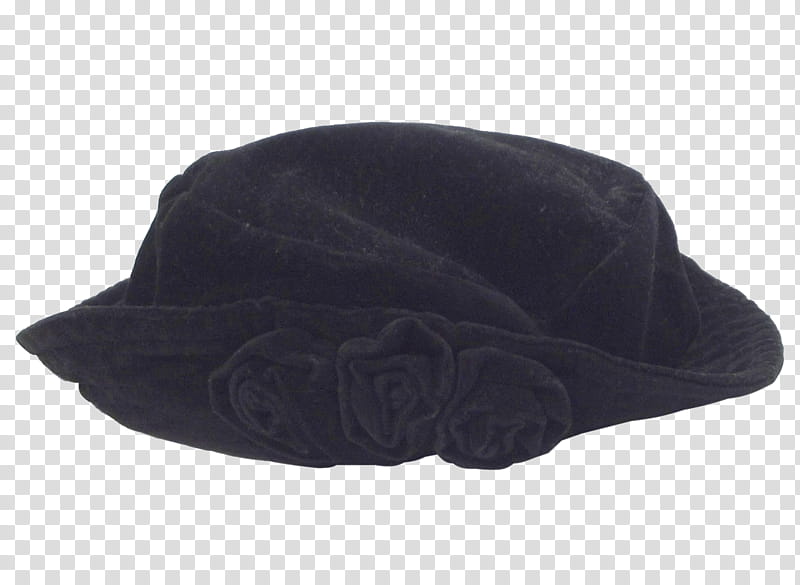 Hat with black roses transparent background PNG clipart