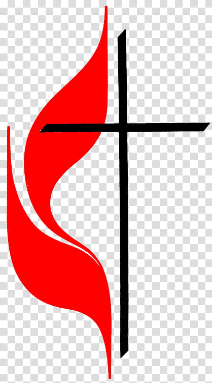 methodist cross and flame clipart