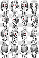 Red Eyed Spirit RPG Sprites, girl with red eye transparent background PNG clipart