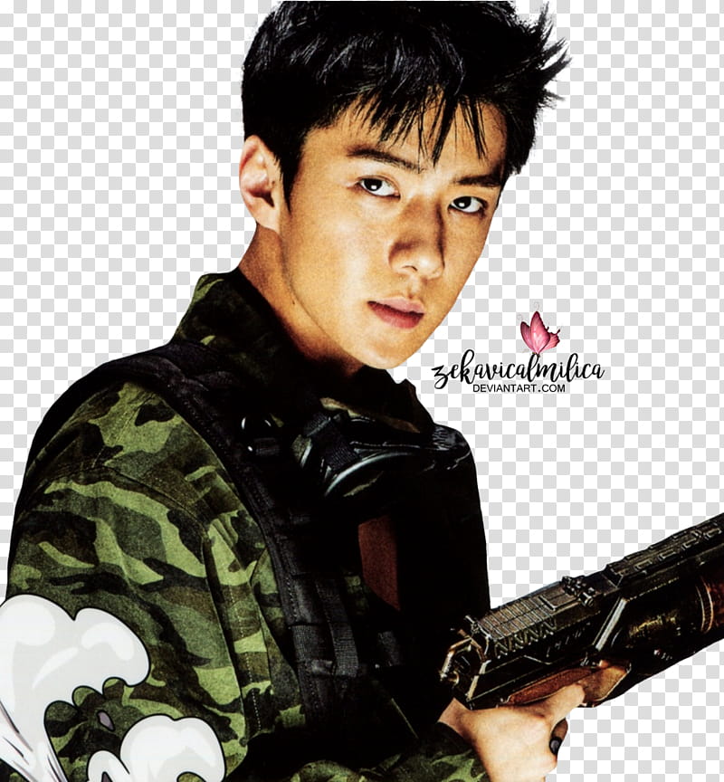EXO Sehun The Power Of Music, man holding gun transparent background PNG clipart