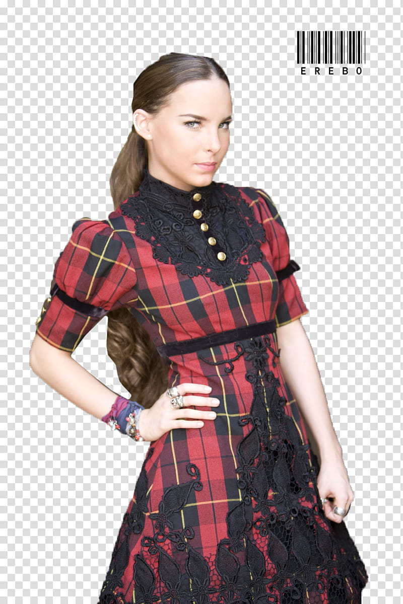 Belinda Peregrin, woman wearing red-and-black plaid dress transparent background PNG clipart