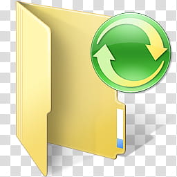Vista RTM WOW Icon , Sync Folder, yellow folder icon transparent background PNG clipart