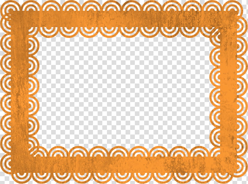 Smile Scrap Kit Freebie, rectangular yellow-orange border frame transparent background PNG clipart