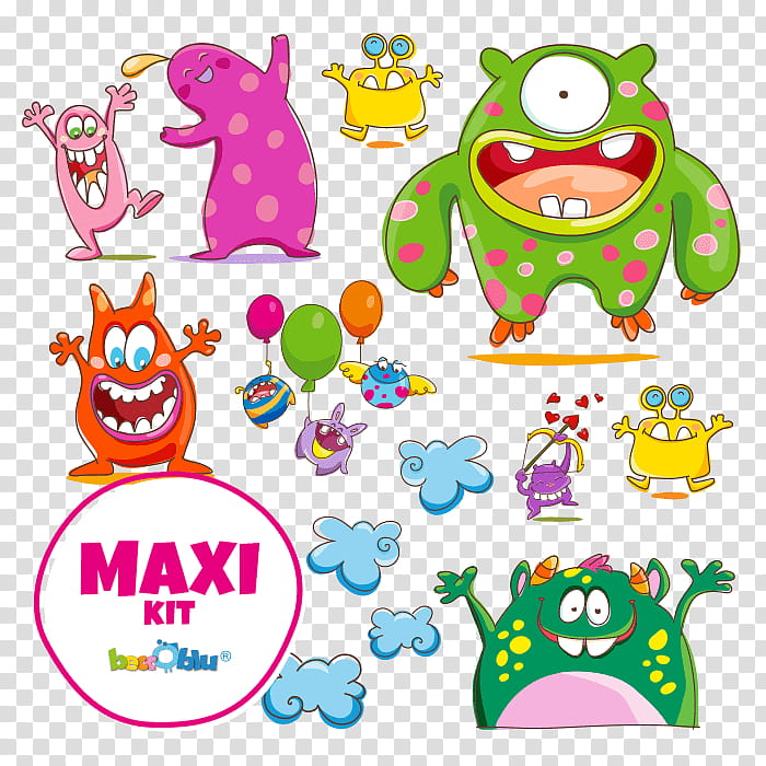 Sticker Balloon, Wall Decal, Mural, Decoratie, Monster, Room, Parede, Character transparent background PNG clipart