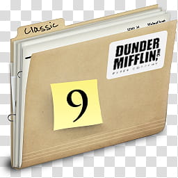 The Office Collection, brown Dunder Mifflin, INC. folder art transparent background PNG clipart