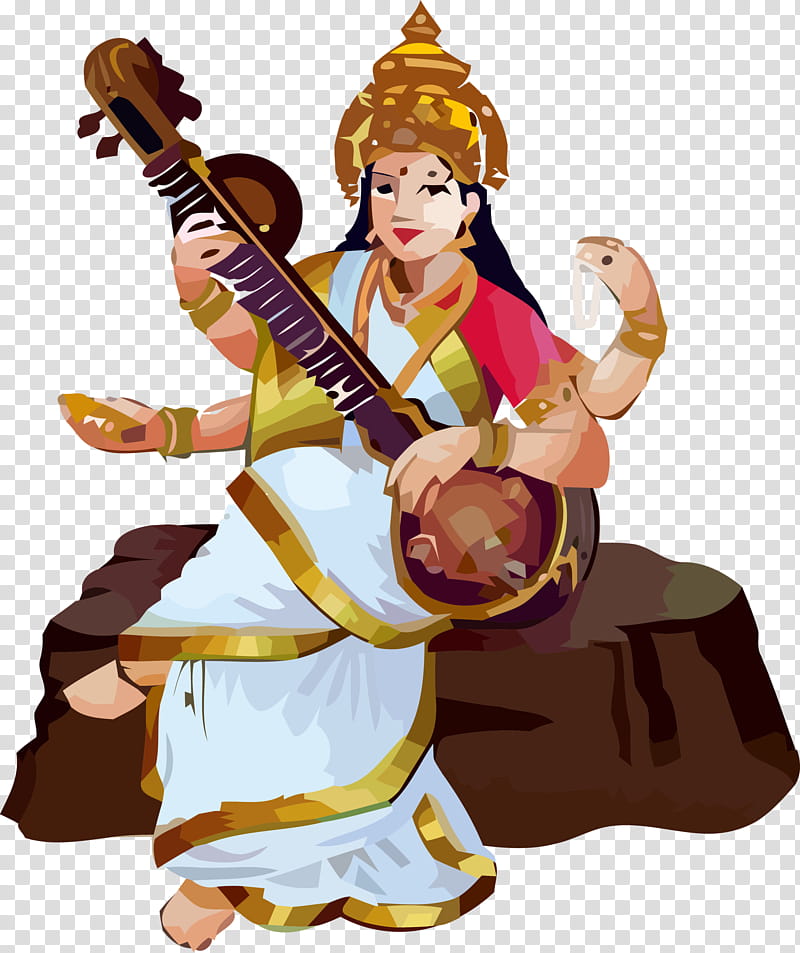 Vasant Panchami Basant Panchami Saraswati Puja, Musical Instrument, String Instrument, Plucked String Instruments, Indian Musical Instruments, Saraswati Veena, Folk Instrument, Traditional Chinese Musical Instruments transparent background PNG clipart