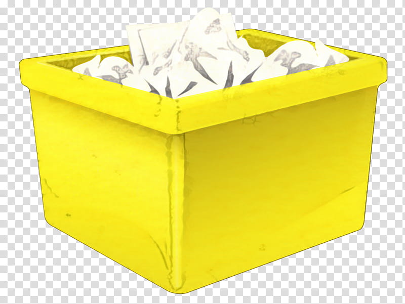 Box, Yellow, Plastic, Food Storage Containers, Waste Containment, Recycling Bin, Household Supply, Paper transparent background PNG clipart