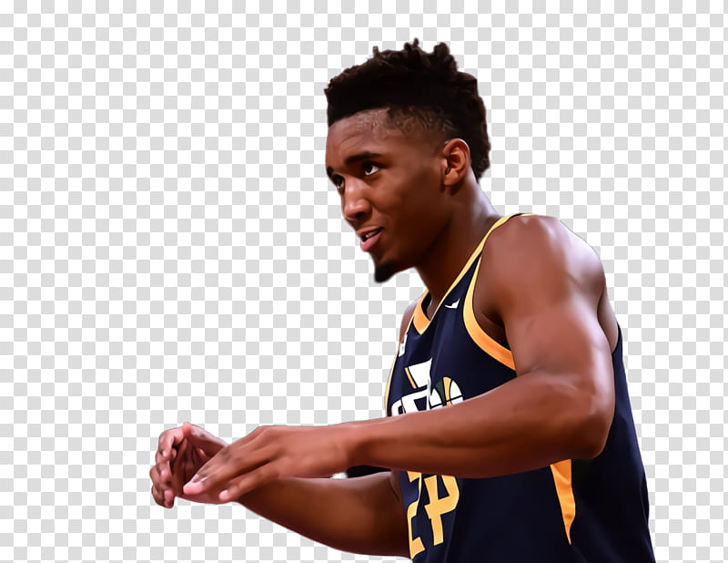 Donovan Mitchell basketball player, Team Sport, Sports, Shoulder, Sportswear, Arm, Athlete, Muscle transparent background PNG clipart