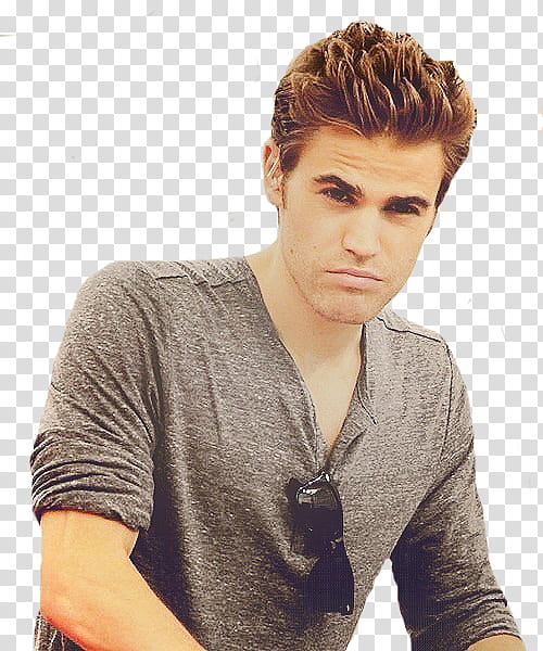 Paul Wesley, Paul Wesley wearing gray long-sleeved top transparent background PNG clipart
