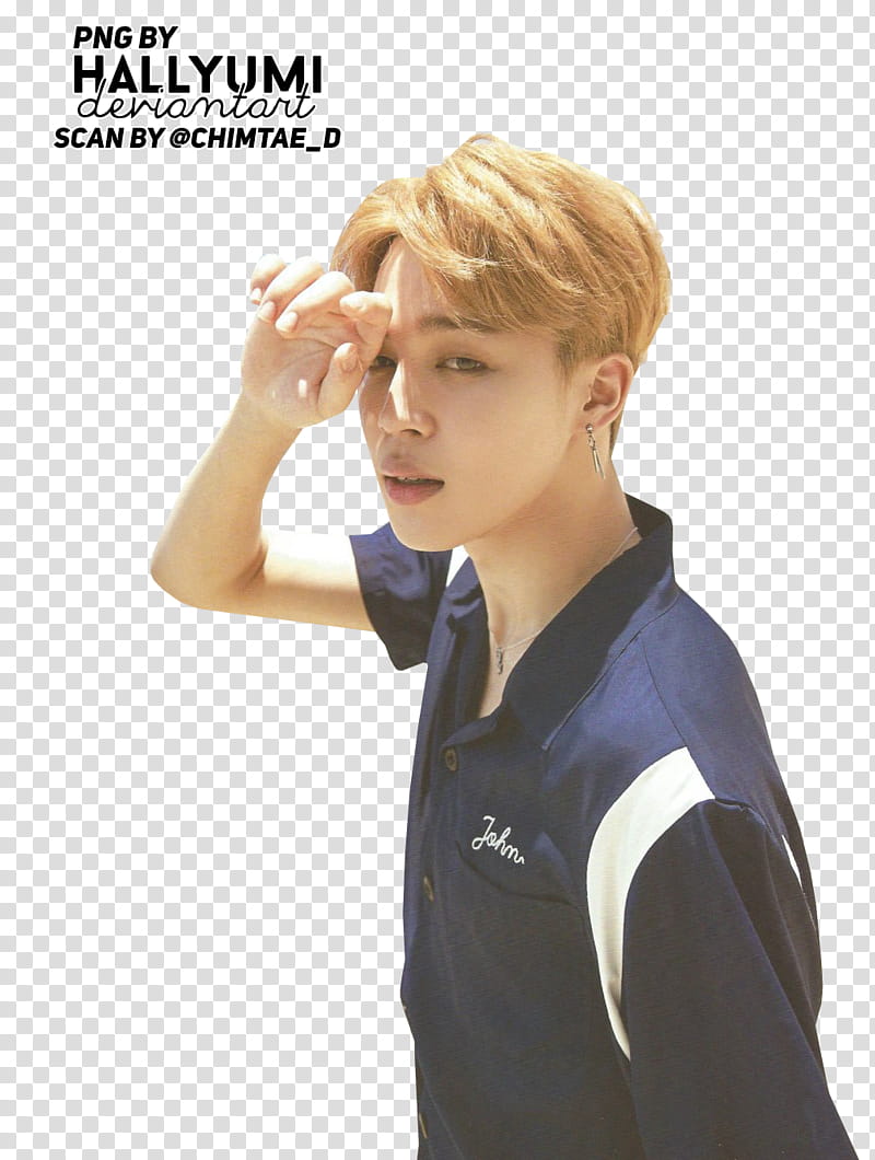 Jimin Summer age in Saipan, man in blue polo shirt transparent background PNG clipart