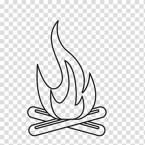 Black And White Flower, Campfire, Camping, Bonfire, Drawing, Campsite, Black And White
, Line Art transparent background PNG clipart