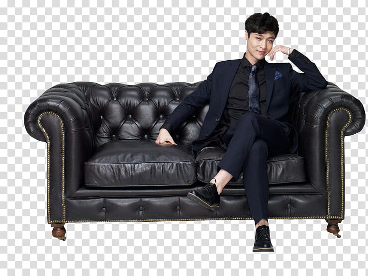 EXO, man sitting on sofa art transparent background PNG clipart