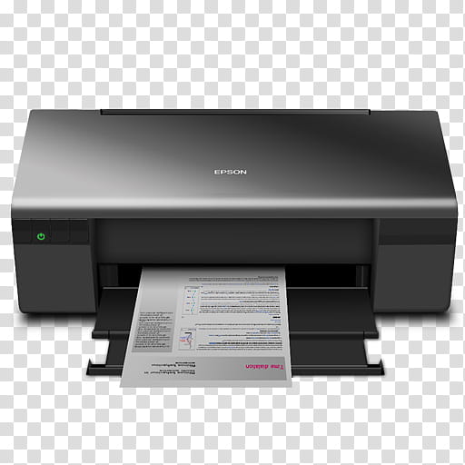 Epson D psd ico icns, turned on gray Epson printer transparent background PNG clipart