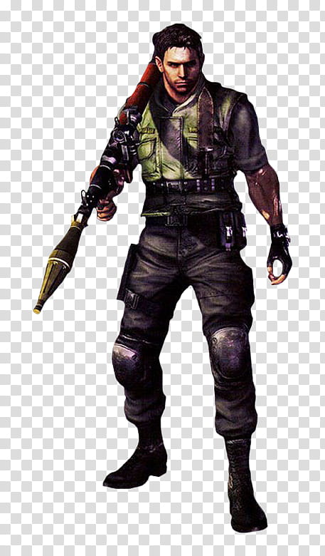Chris Redfield Re S T A R S Soldier Game Character Holding Rpg Transparent Background Png Clipart Hiclipart - chris redfield roblox