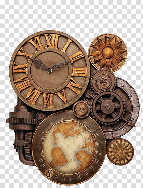 Clock Face, Steampunk, Victorian Era, Gear, Steampunk Fashion, Sticker, Clockwork, Watch transparent background PNG clipart