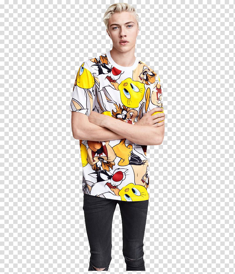 Lucky Blue Smith , man crossing his arms transparent background PNG clipart